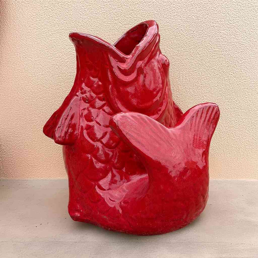 5130 Playful Ceramic Fish Garden Accent - 1 pc