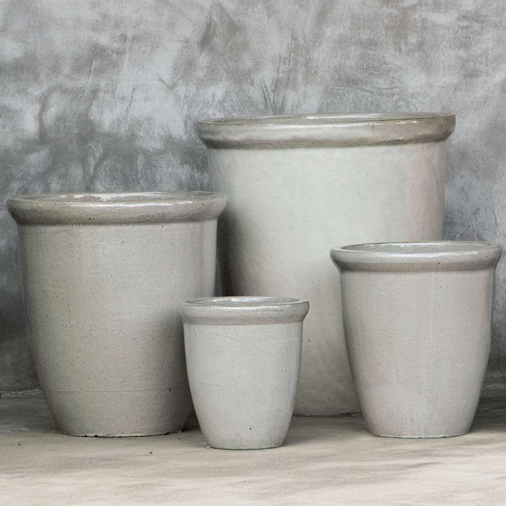 tall flower pots ceramic Wholesale Tall Flared-Rim Cylinder Planter Set
