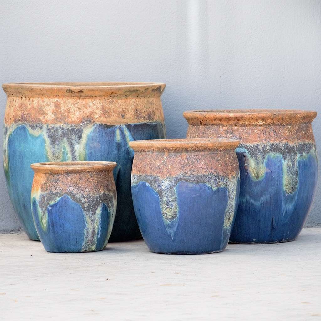 8422 Rustic Ceramic Planter - Set of 3