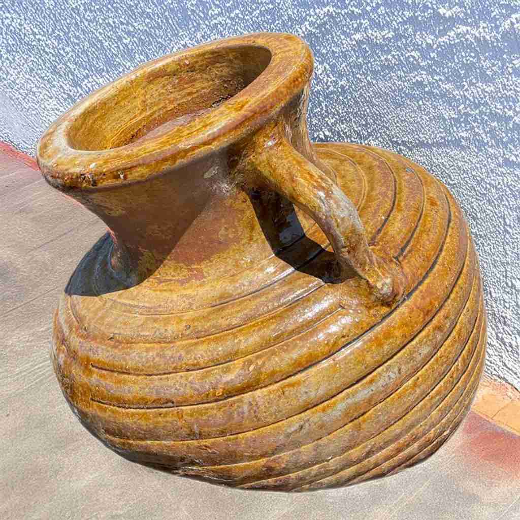 8447 Sunken Ripple Ceramic Vase Planter - 1 pc.
