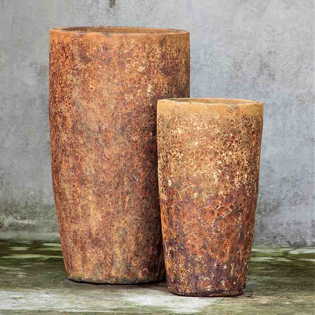8464 Gradient Glaze Flared Tall Planter - Set of 2