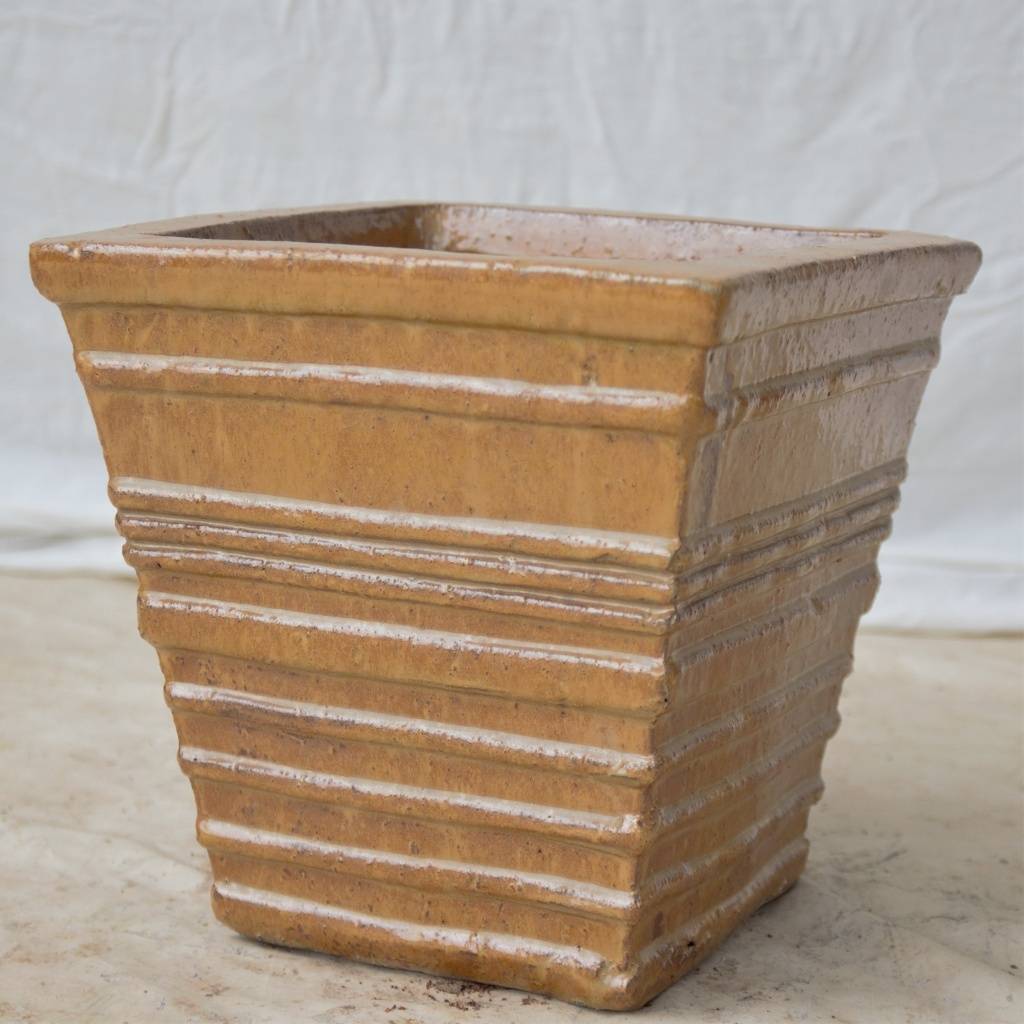 8540 Striped Square Planter Set