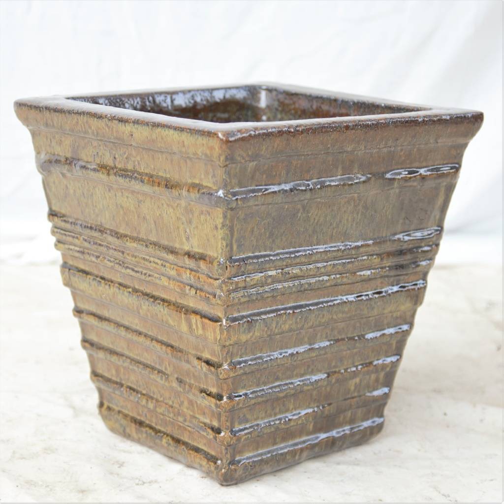 8540 Striped Square Planter Set
