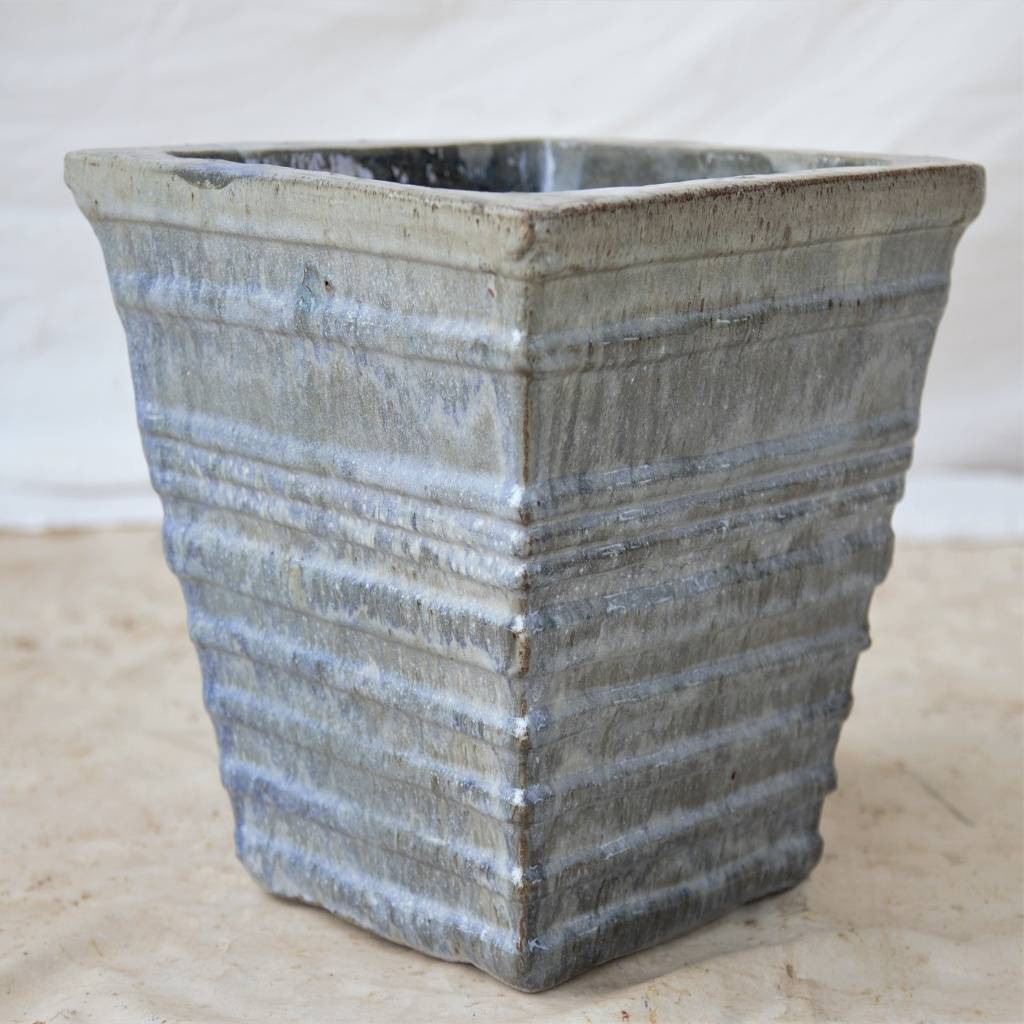 8540 Striped Square Planter Set