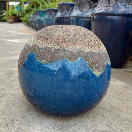 5010 Volcanic Glaze Ceramic Garden Sphere- 1 pc.