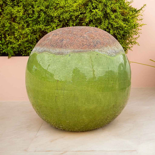 5011 Raw-Edge Ceramic Garden Sphere - 1 pc.