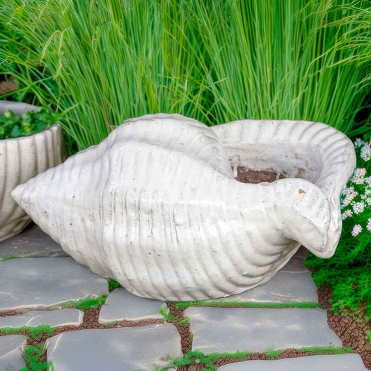 5090 Seashell Ceramic Garden Accent - 1 pc.