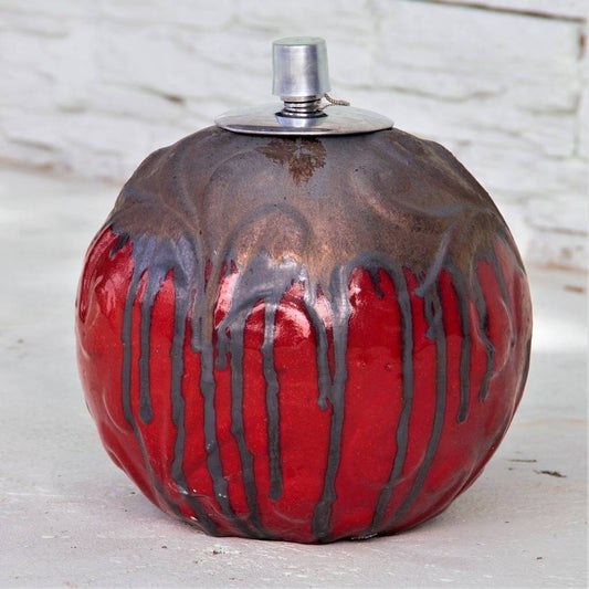 5124 Scrolled Sphere Ceramic Oil Lamp
