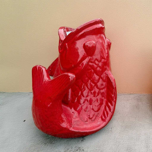 5130 Playful Ceramic Fish Garden Accent - 1 pc