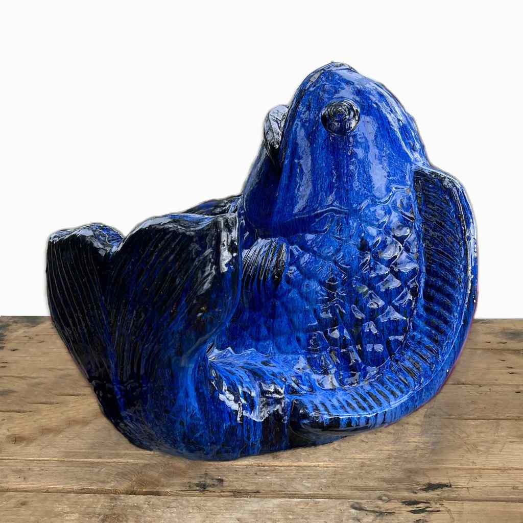 5130 Playful Ceramic Fish Garden Accent - 1 pc