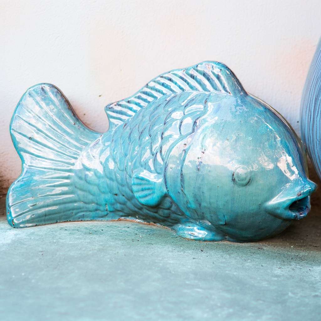 5140B Ceramic Fish Garden Accent -1 Piece