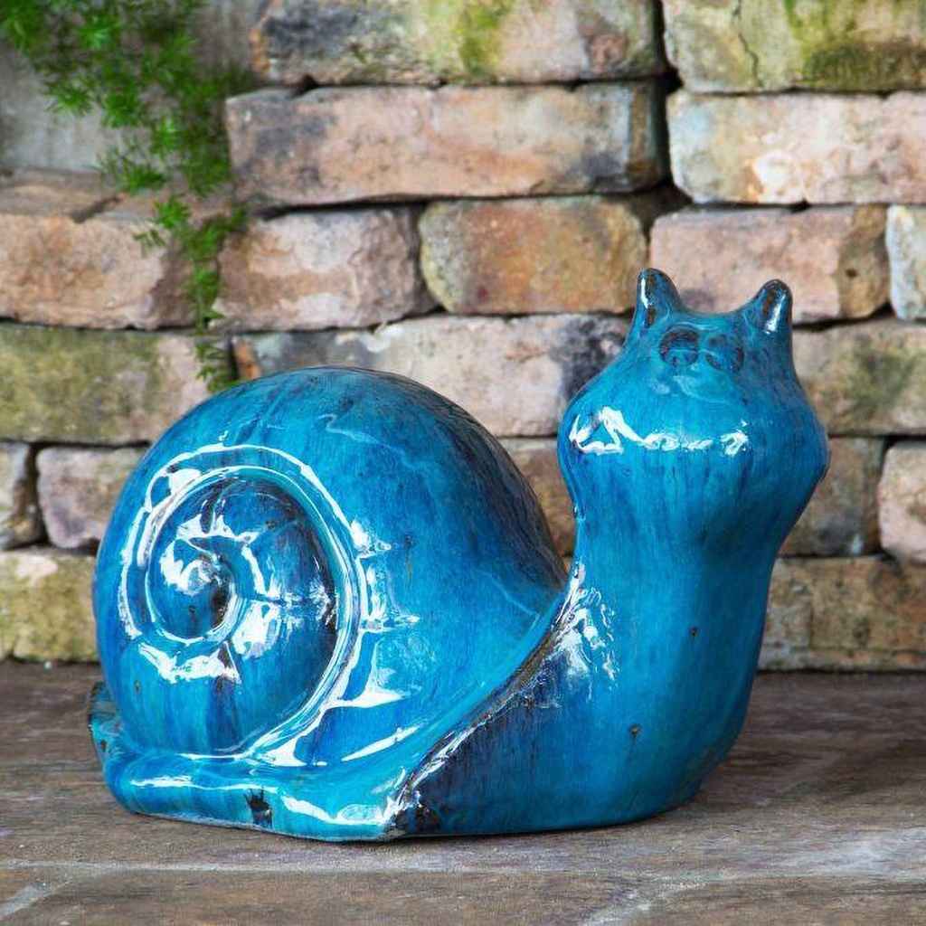 5160 Ceramic Snail Garden Statue - 1 pc.