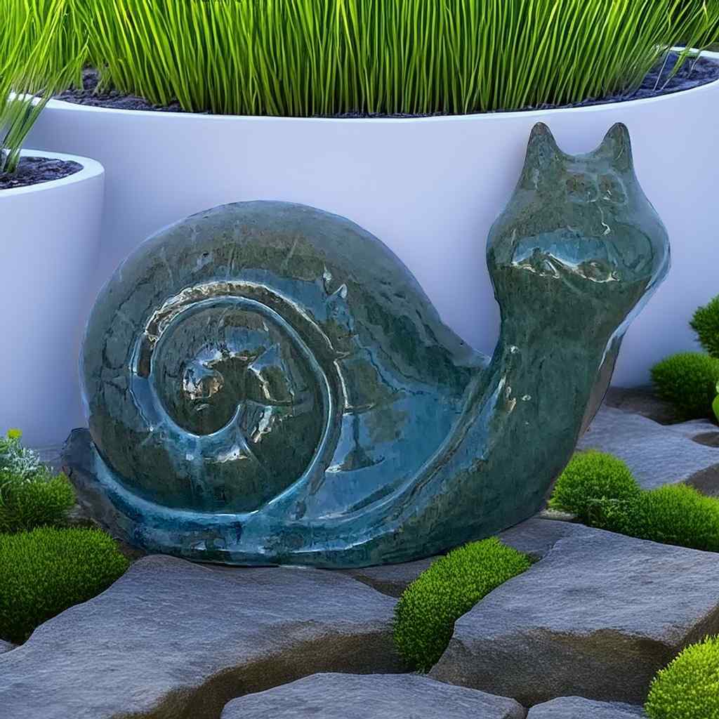 5160 Ceramic Snail Garden Statue - 1 pc.