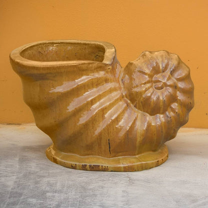 5230 Ridged Seashell Jar Planter - Set of 2