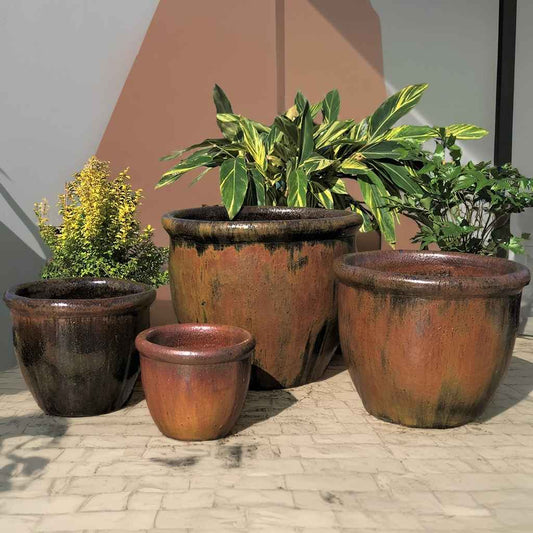 8071 Egg-Shaped Flower Pot - Set of 4
