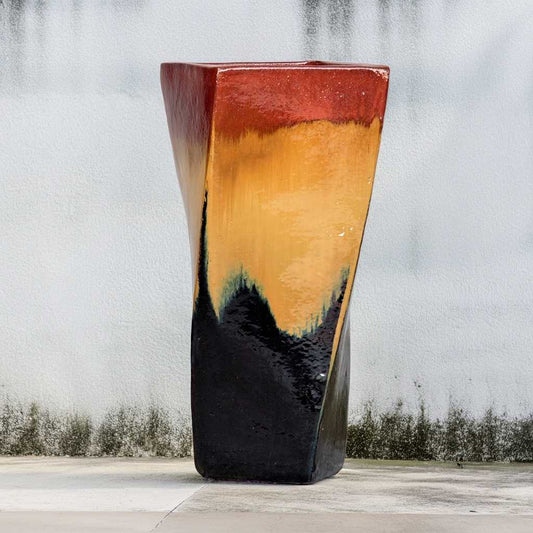 Wholesale Modern twist planter in black, orange and red