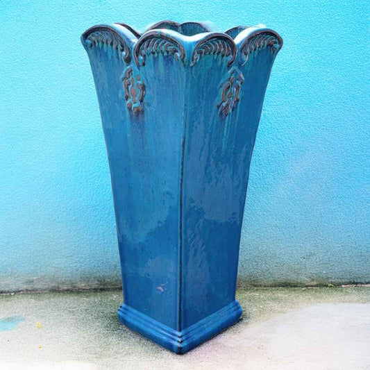 8303 Ornate Square Fluted Planter - 1 Piece