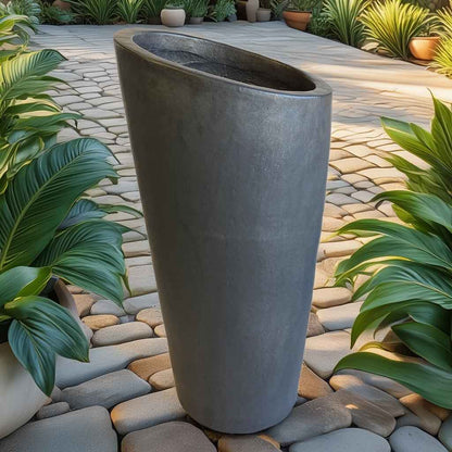 8331 Modern Slanted-Rim Tall Planter - 1 pc.