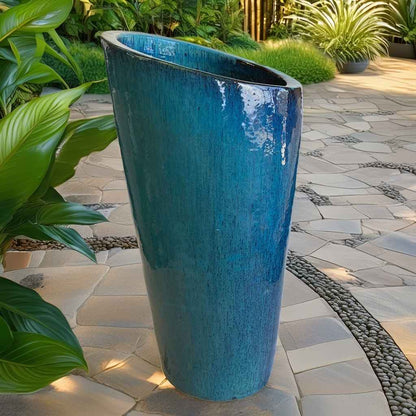Slanting Pots Modern Slanted-Rim Tall Planter – TT Pottery