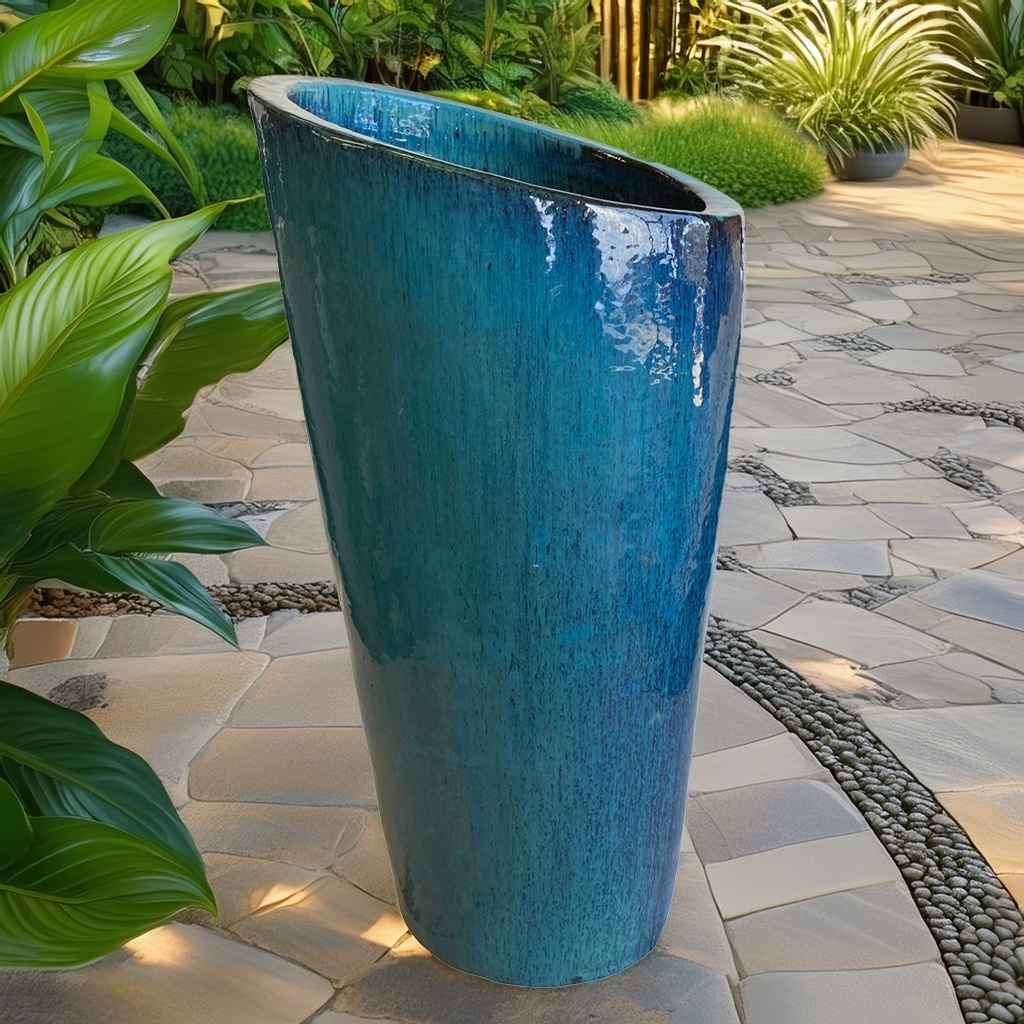 8331 Modern Slanted-Rim Tall Planter - 1 pc.