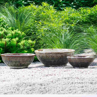 8346G Decorative Low Bowl Planter Set