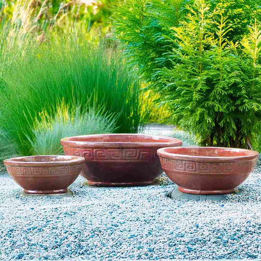 8346G Decorative Low Bowl Planter Set