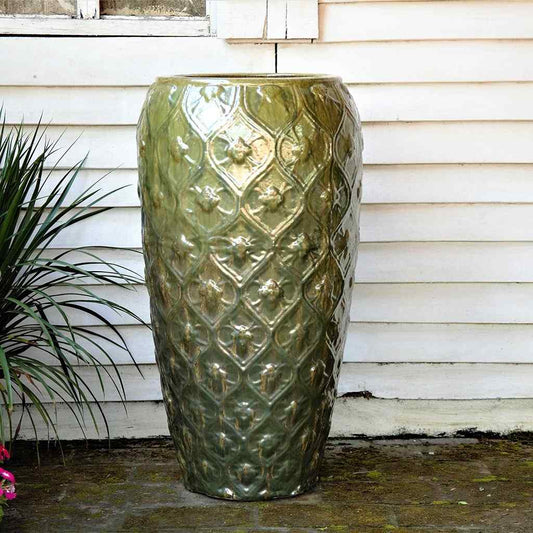 8402 Ornamental Pattern Ceramic Planter - 1 Piece
