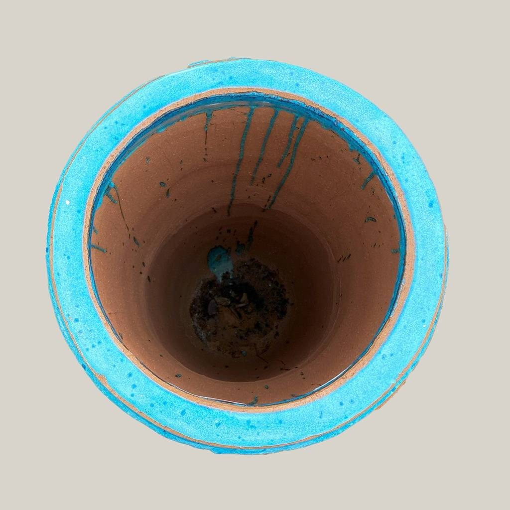 8403 Tall Ridged Ceramic Planter - 1 Piece