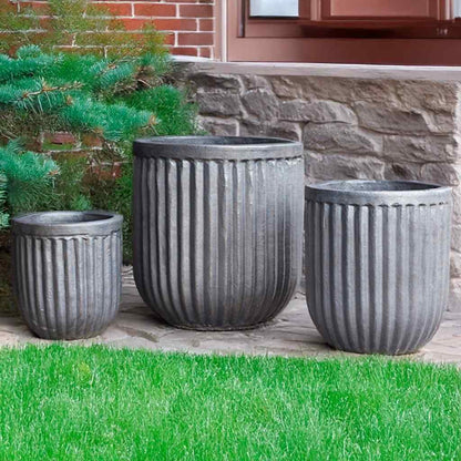 8545 Fluted Cylinder Planter Set