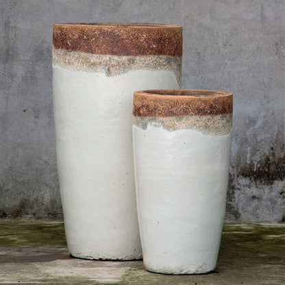 8464  Gradient Glaze Flared Tall Planter -  Set of 2