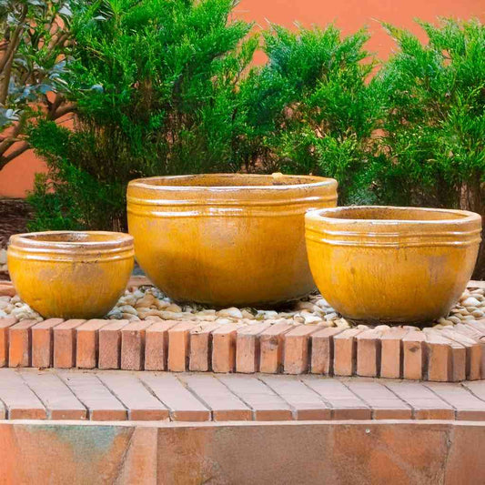 8534 Classic Banded Bowl Planter Set