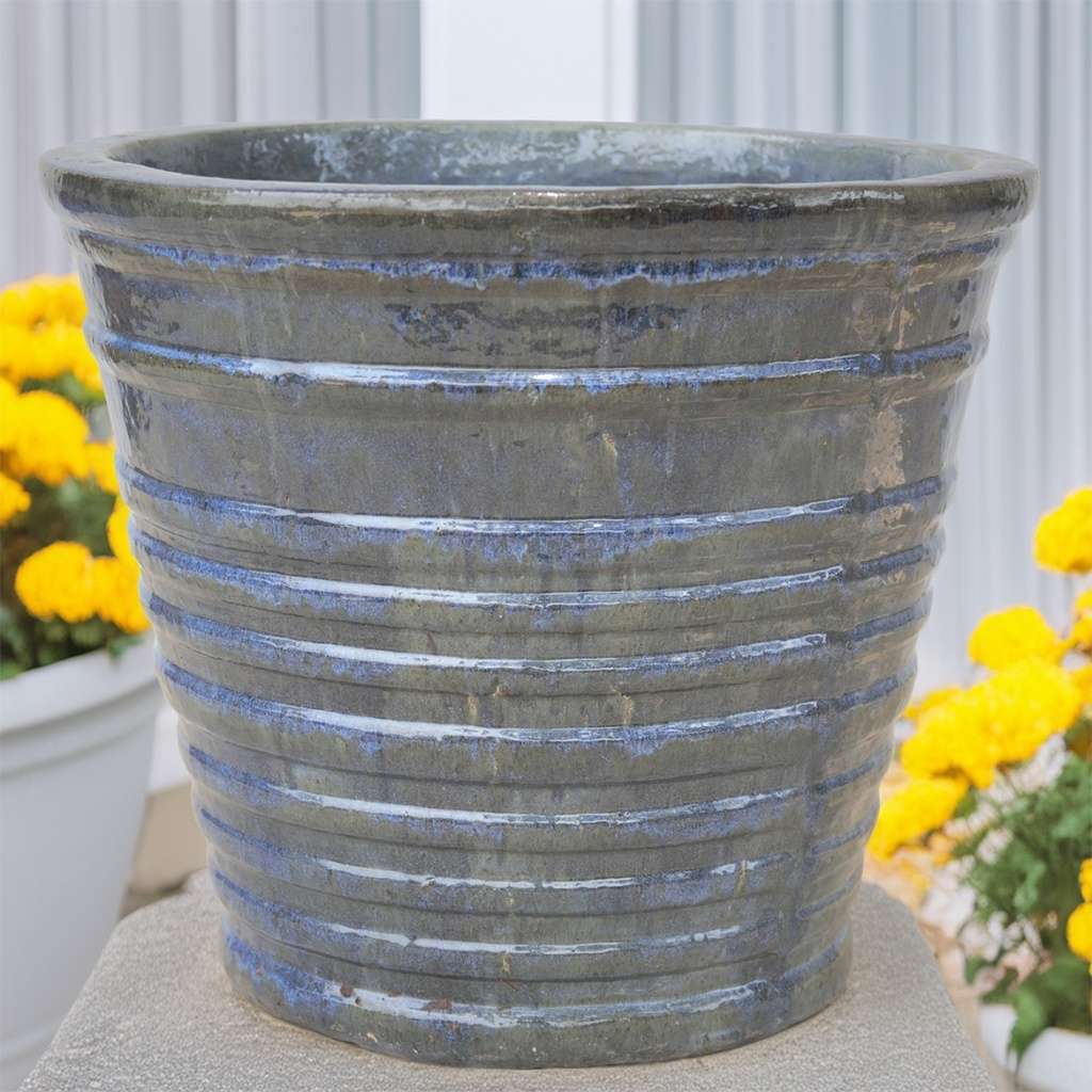 8541 Banded Round Planter Set