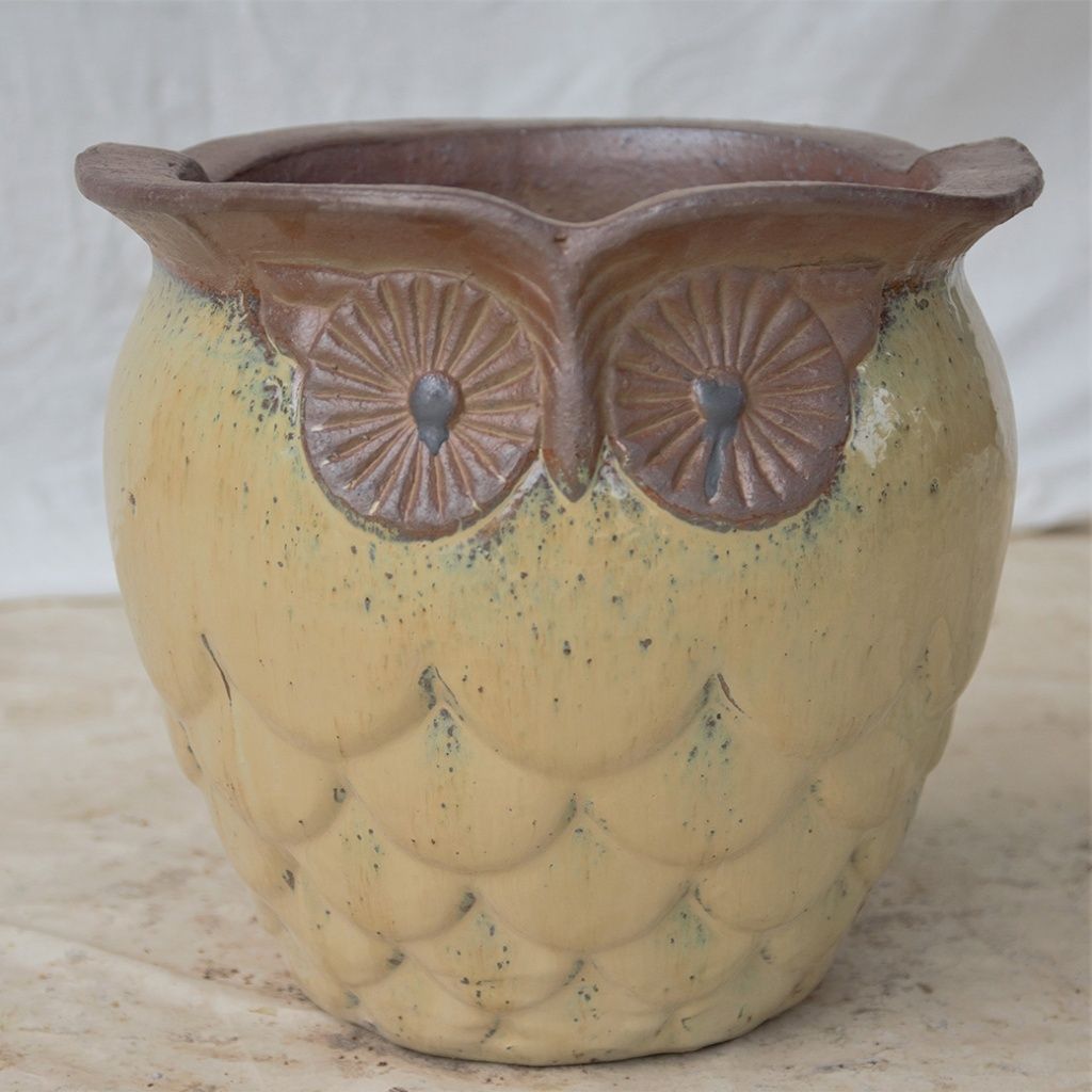 8559  Face Ceramic Pot -  Set of 2