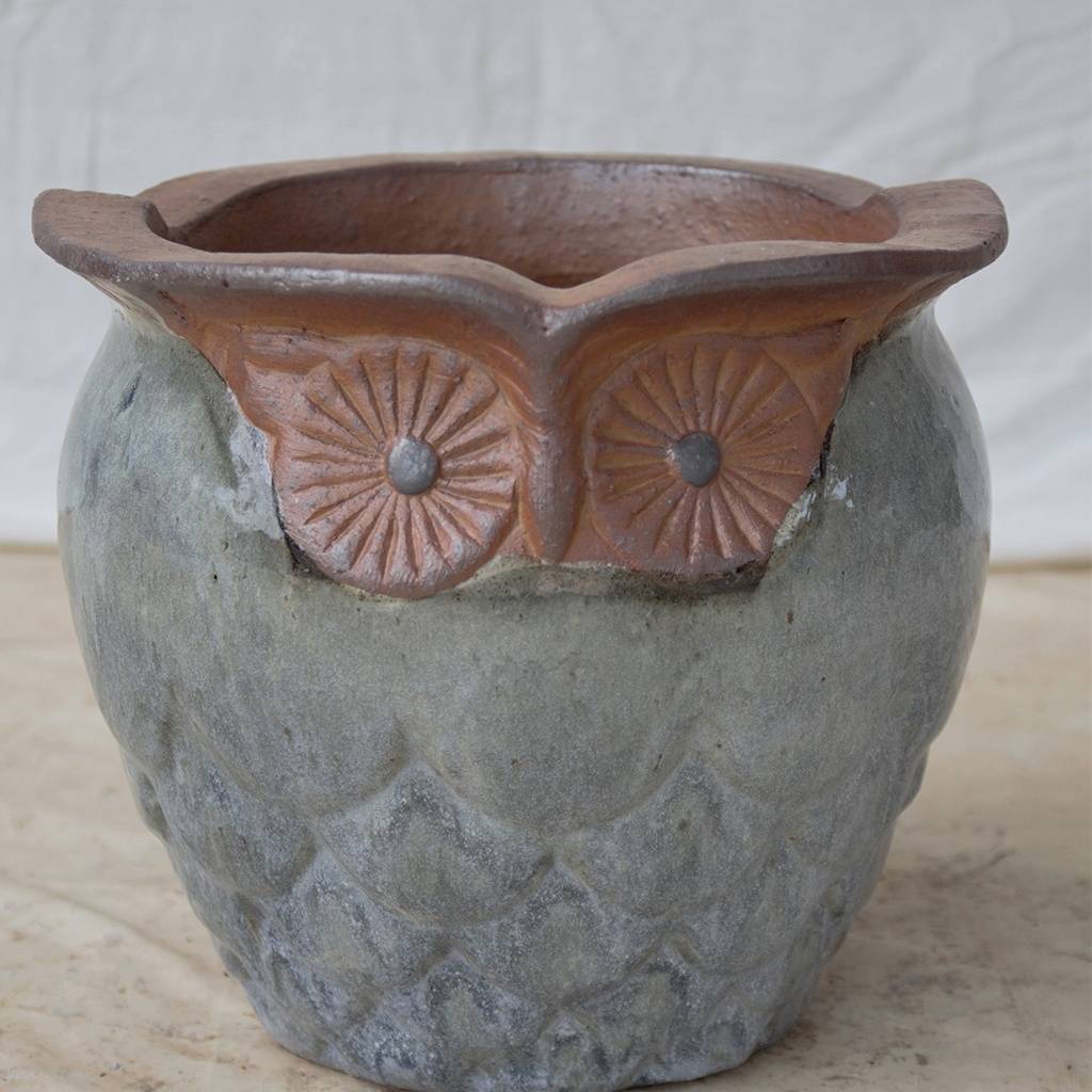 8559  Face Ceramic Pot -  Set of 2