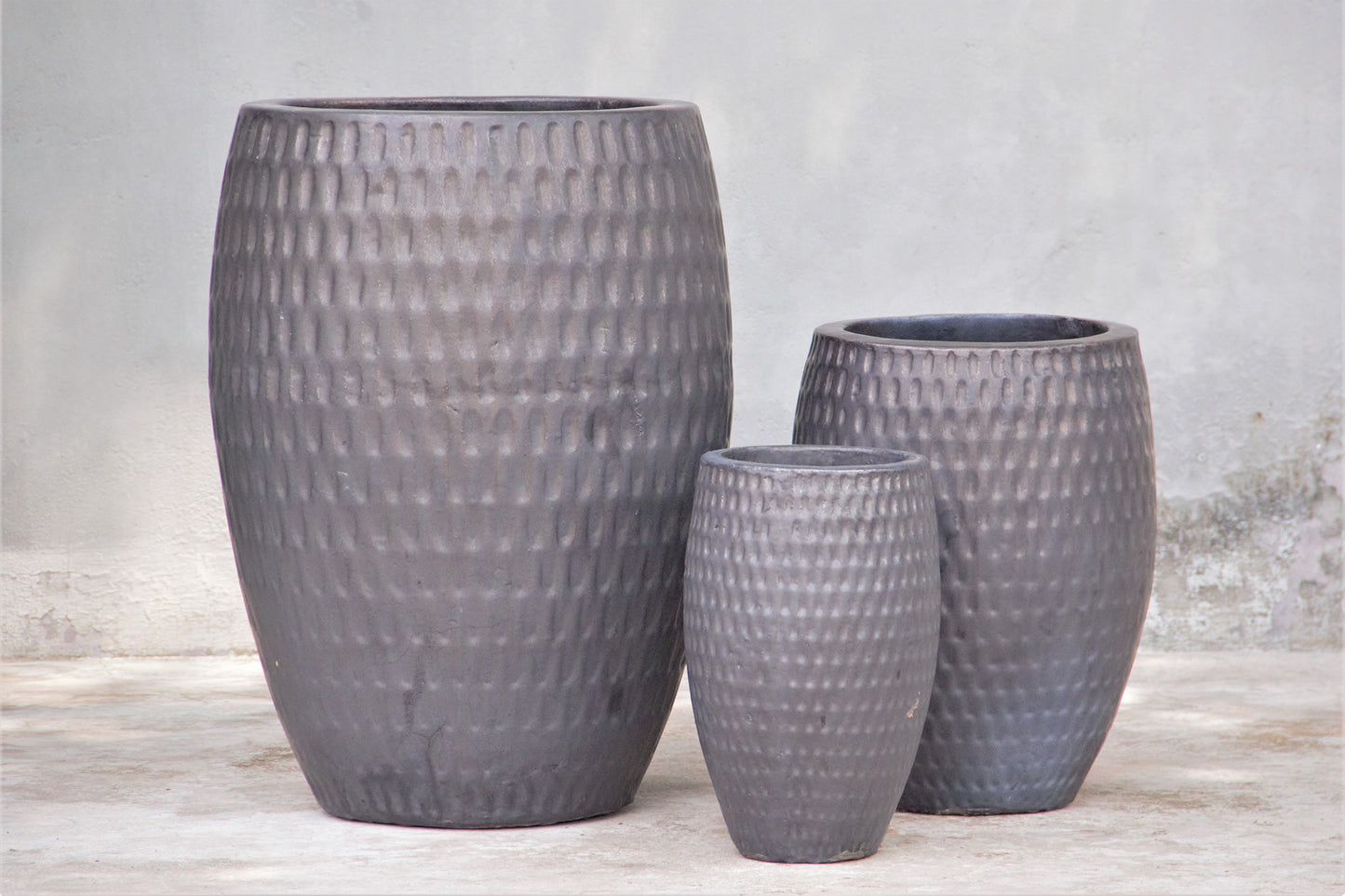 8569 Tall Dimpled Planter Set