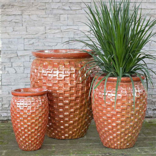 8574 Woven Texture Planter Set