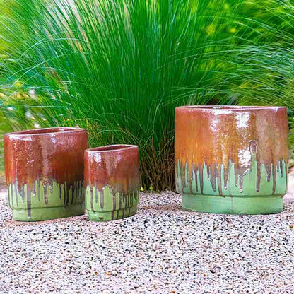 8604 Oval Drip Rim Planter Set