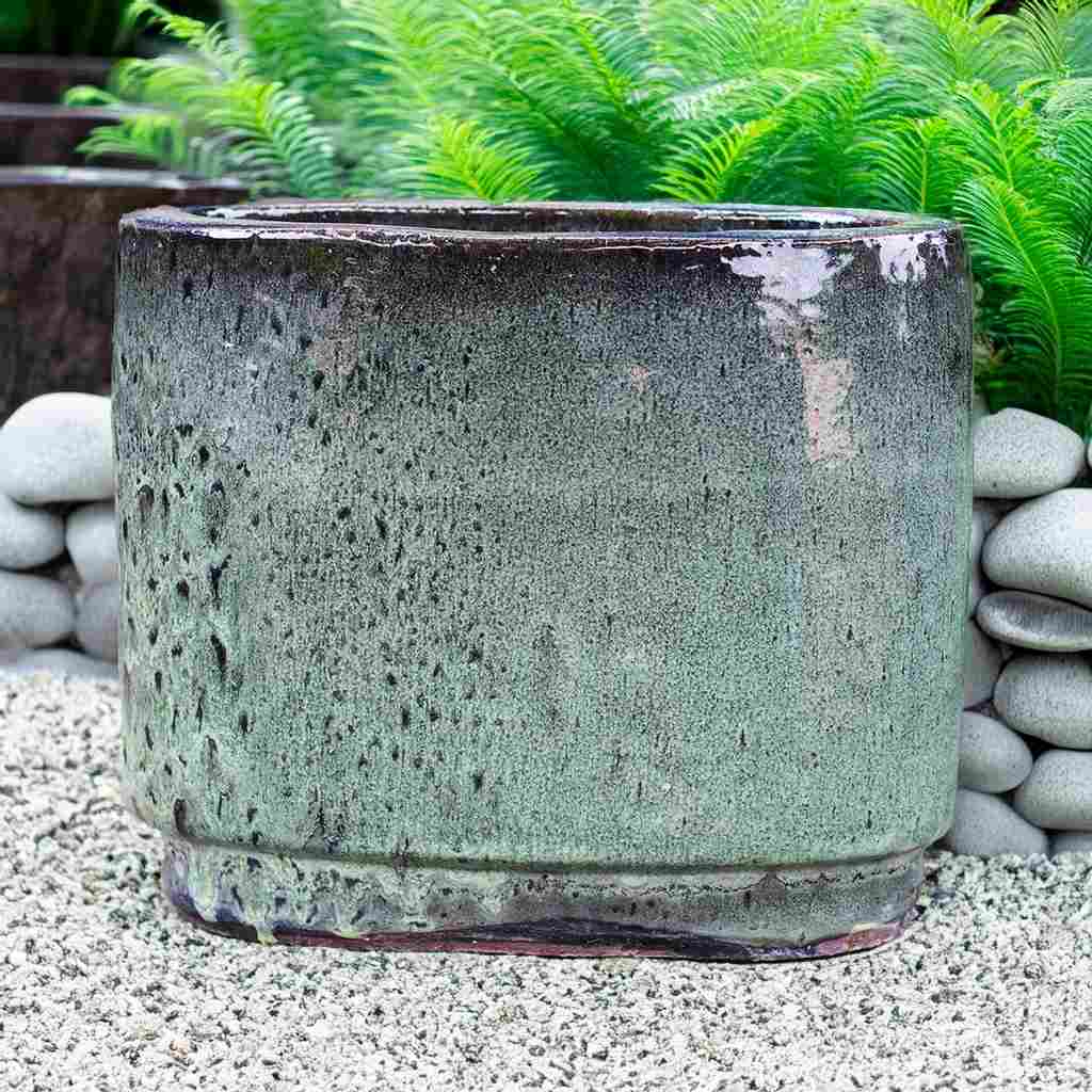 8604 Oval Drip Rim Planter Set