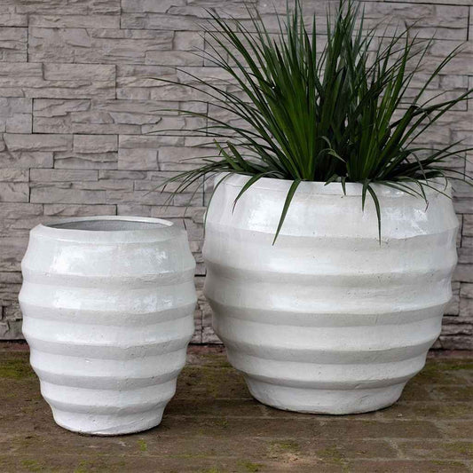 8631 Ridged Barrel-Shaped Pot - Set of 2
