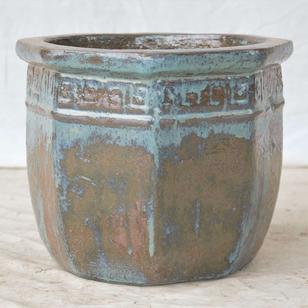 8664 Greek Key Octagon Planter - Set of 3