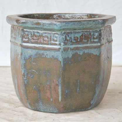 8664 Greek Key Octagon Planter - Set of 3
