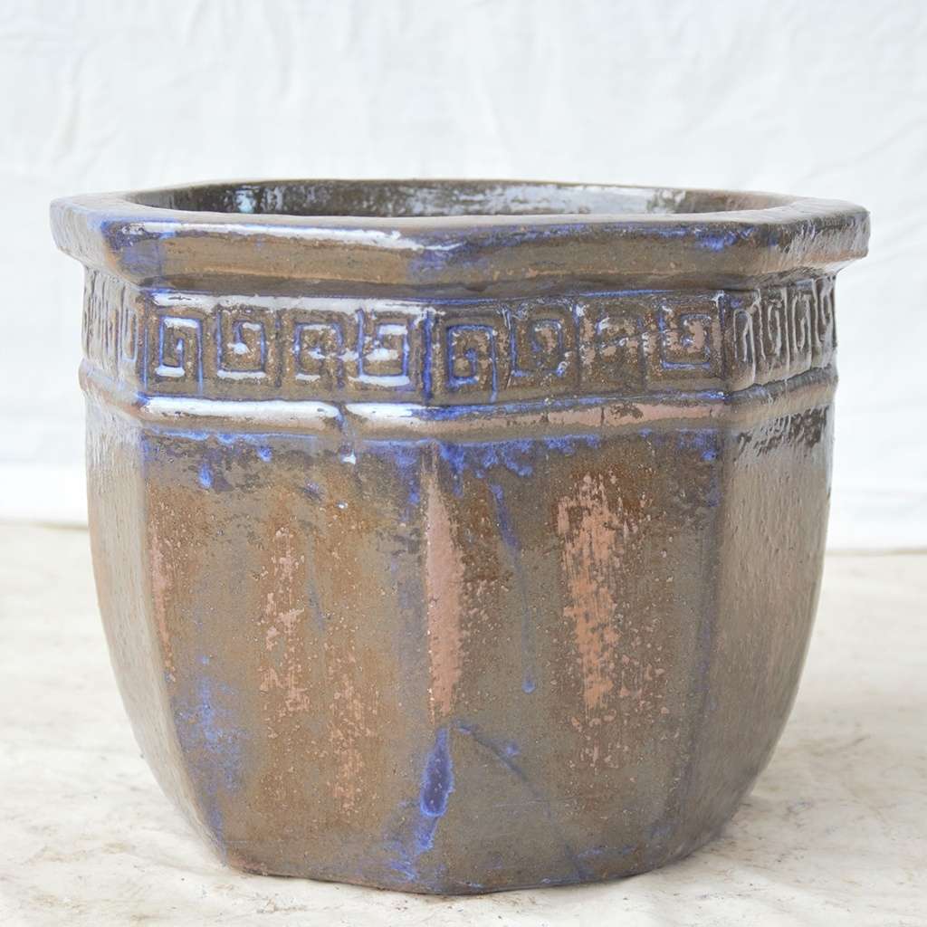 8664 Greek Key Octagon Planter - Set of 3