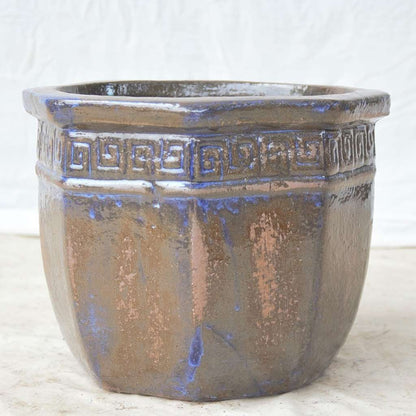 8664 Greek Key Octagon Planter - Set of 3