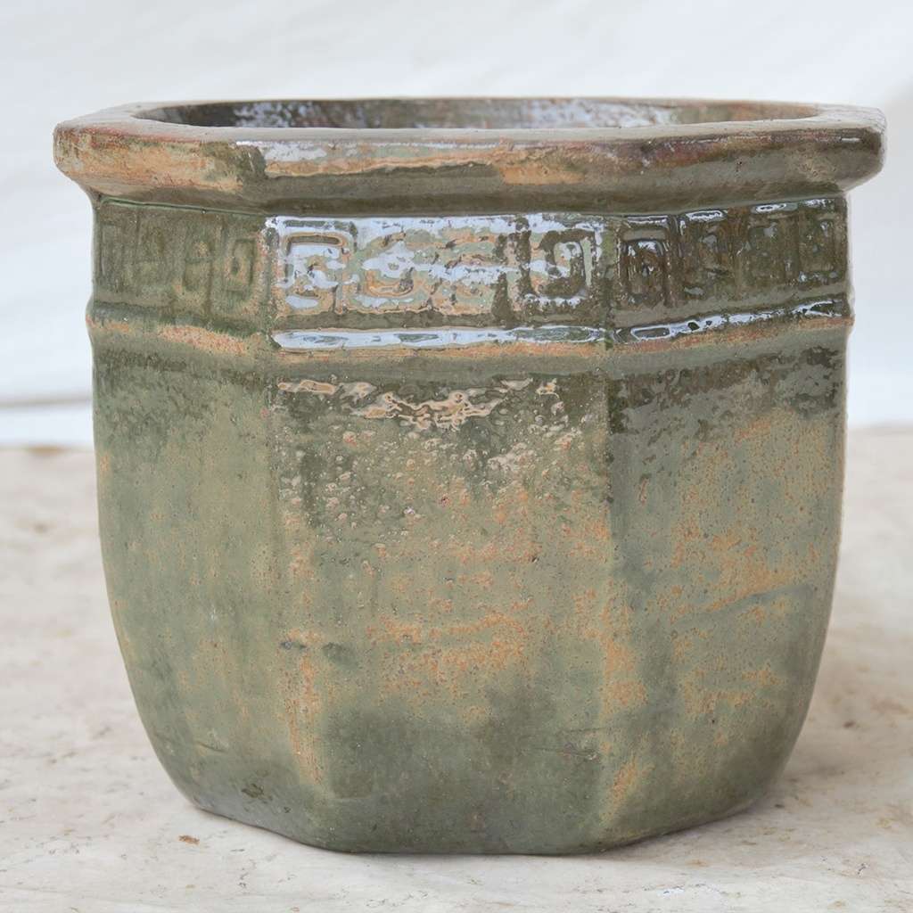 8664 Greek Key Octagon Planter - Set of 3