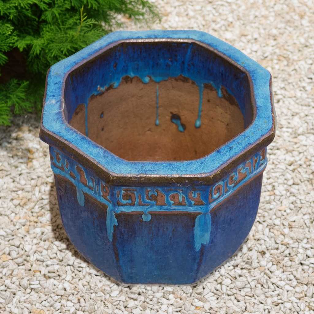 8664 Greek Key Octagon Planter - Set of 3
