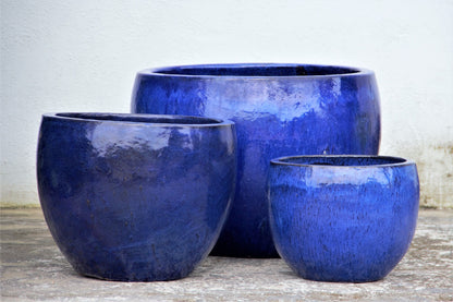 Blue Bubble Planter set