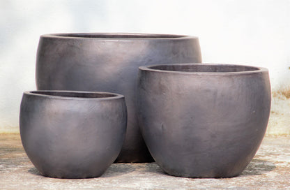 Matte grayish brown Bubble Planter set