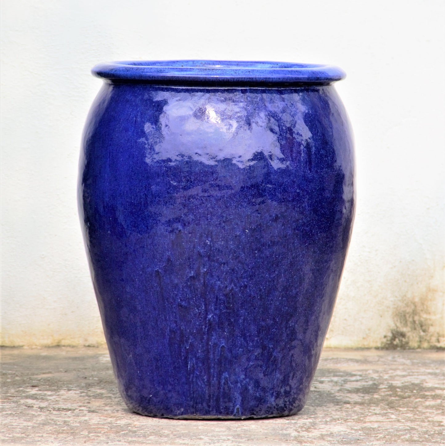Blue Large Egg-Shaped Planter