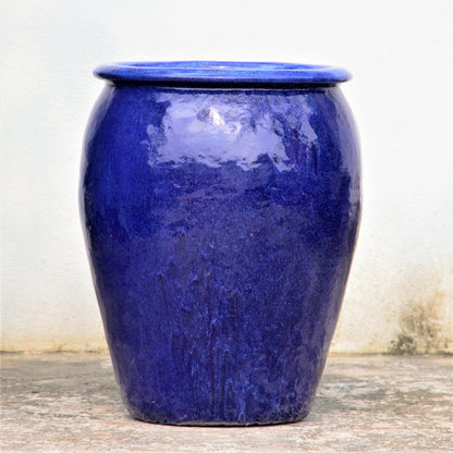 Blue Large Egg-Shaped Planter